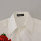 Dolce & Gabbana Elegant Floral Embroidered Silk Blend Shirt