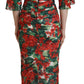 Dolce & Gabbana Enchanting Floral Print Sheath Dress