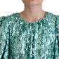 Dolce & Gabbana Elegant Sequined A-Line Midi Dress