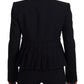 Dolce & Gabbana Elegant Black Stretch Wool Blazer