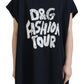 Dolce & Gabbana Black D&G Fashion Round Neck Cotton T-shirt