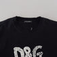 Dolce & Gabbana Black D&G Fashion Round Neck Cotton T-shirt