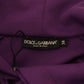 Dolce & Gabbana Elegant Purple Floral Pullover Sweater