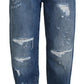 Dolce & Gabbana Elegant Tattered Denim Jeans