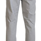 Jeckerson Elegant Gray Cotton Blend Pants