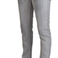 Dolce & Gabbana Gray Washed Skinny Men Denim Jeans