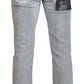 Dolce & Gabbana Gray Washed Skinny Men Denim Jeans
