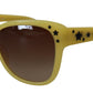 Dolce & Gabbana Chic Yellow Acetate Gradient Sunglasses