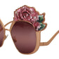 Dolce & Gabbana Chic Rose Sequin Embroidered Sunglasses