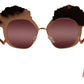 Dolce & Gabbana Chic Rose Sequin Embroidered Sunglasses