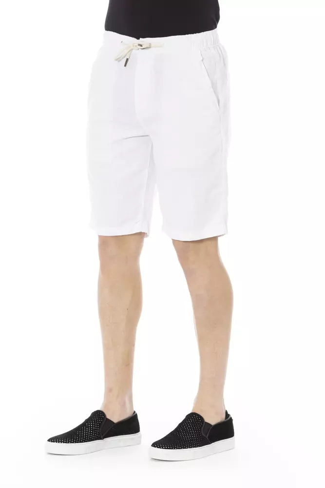 Baldinini Trend White Cotton Men Bermuda Short