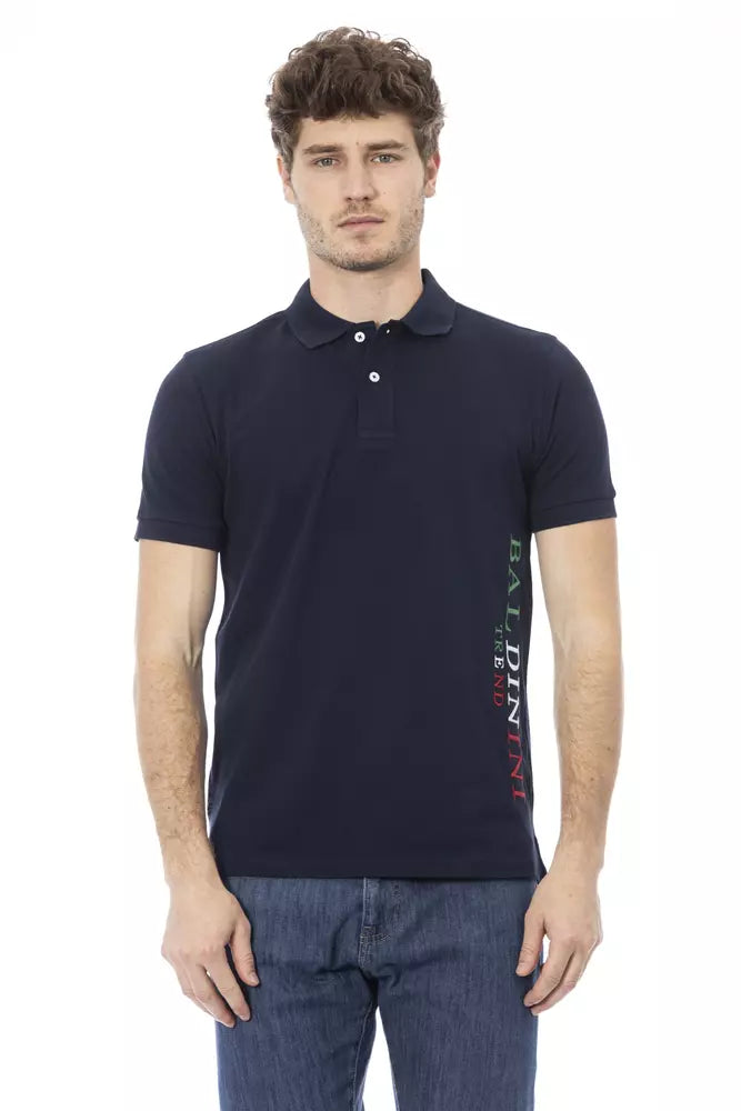 Baldinini Trend Blue Cotton Men Polo