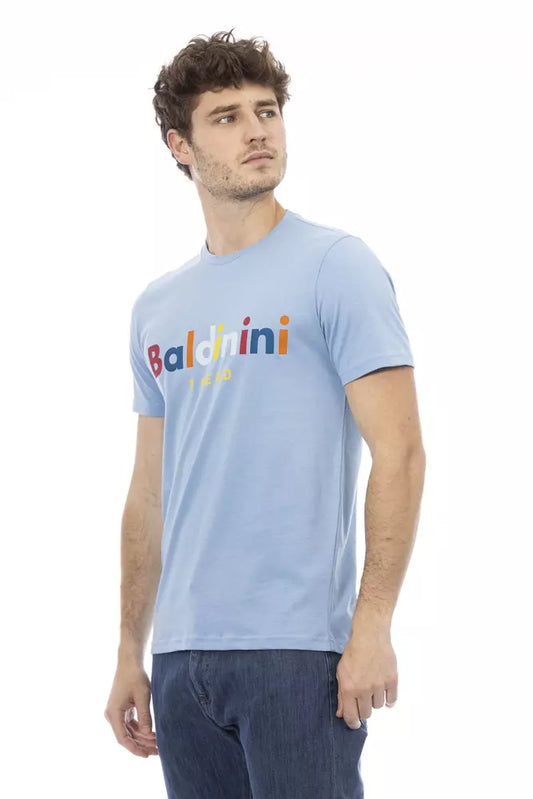 Baldinini Trend "Light Blue Cotton Men T-Shirt"