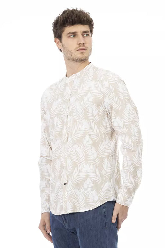 Baldinini Trend Beige Cotton Men Shirt