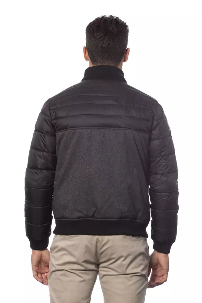 Verri Gray Polyester Men Bomber Jacket