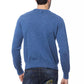 Billionaire Italian Couture Blue Merino Wool Sweater