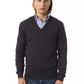 Uominitaliani Gray Merino Wool Men Sweater