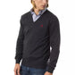 Uominitaliani Gray Merino Wool Men Sweater