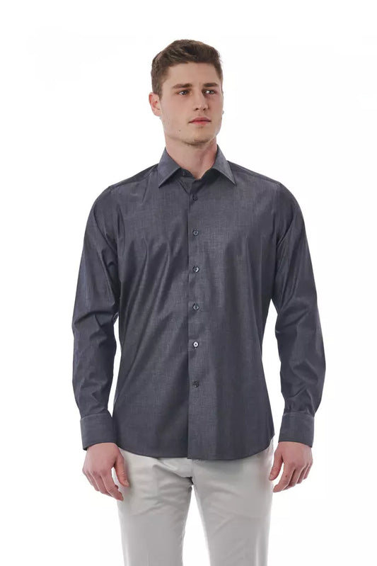 Bagutta "Gray Cotton Men's Shirt"