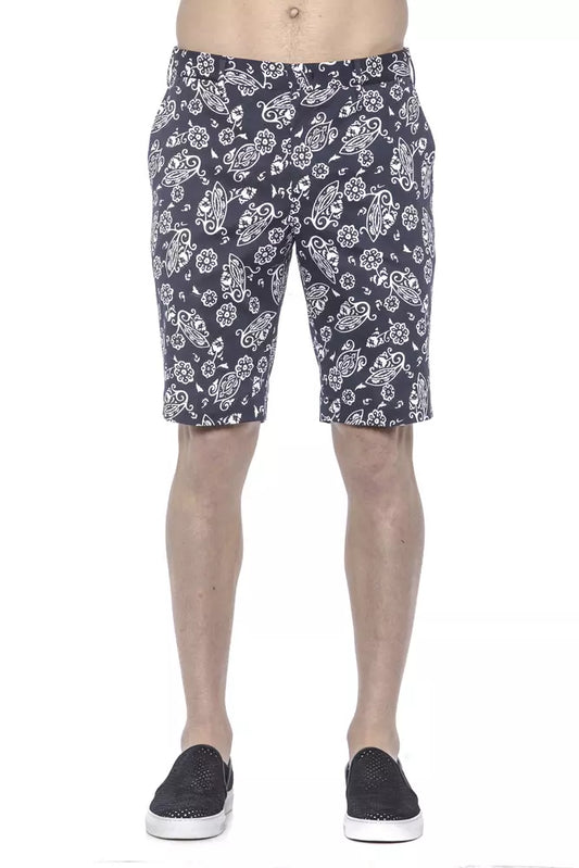 PT Torino Blue Cotton Men Bermuda Shorts