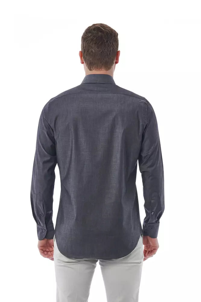 Bagutta "Gray Cotton Men's Shirt"