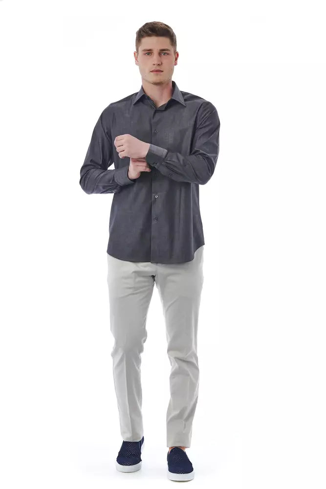 Bagutta "Gray Cotton Men's Shirt"
