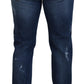 Dolce & Gabbana Chic Tattered Denim Pants for the Modern Man