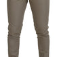 Dolce & Gabbana Beige Cotton Slim Fit Men Pants