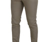 Dolce & Gabbana Beige Cotton Slim Fit Men Pants