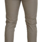 Dolce & Gabbana Beige Cotton Slim Fit Men Pants
