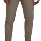 Dolce & Gabbana Beige Cotton Slim Fit Men Pants