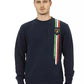 Automobili Lamborghini Blue Cotton Men Sweater