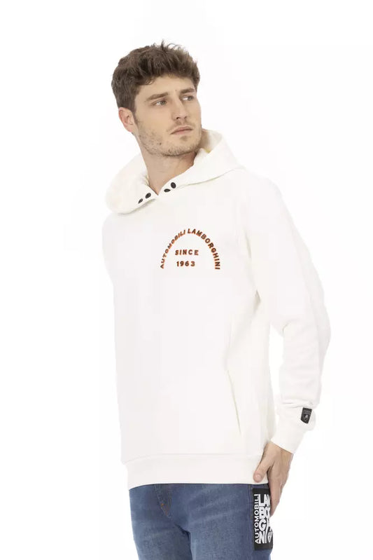 Automobili Lamborghini White Cotton Men Sweater