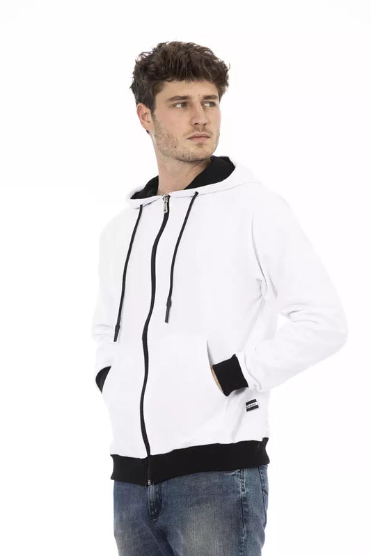 Baldinini Trend White Cotton Men's Hoodie