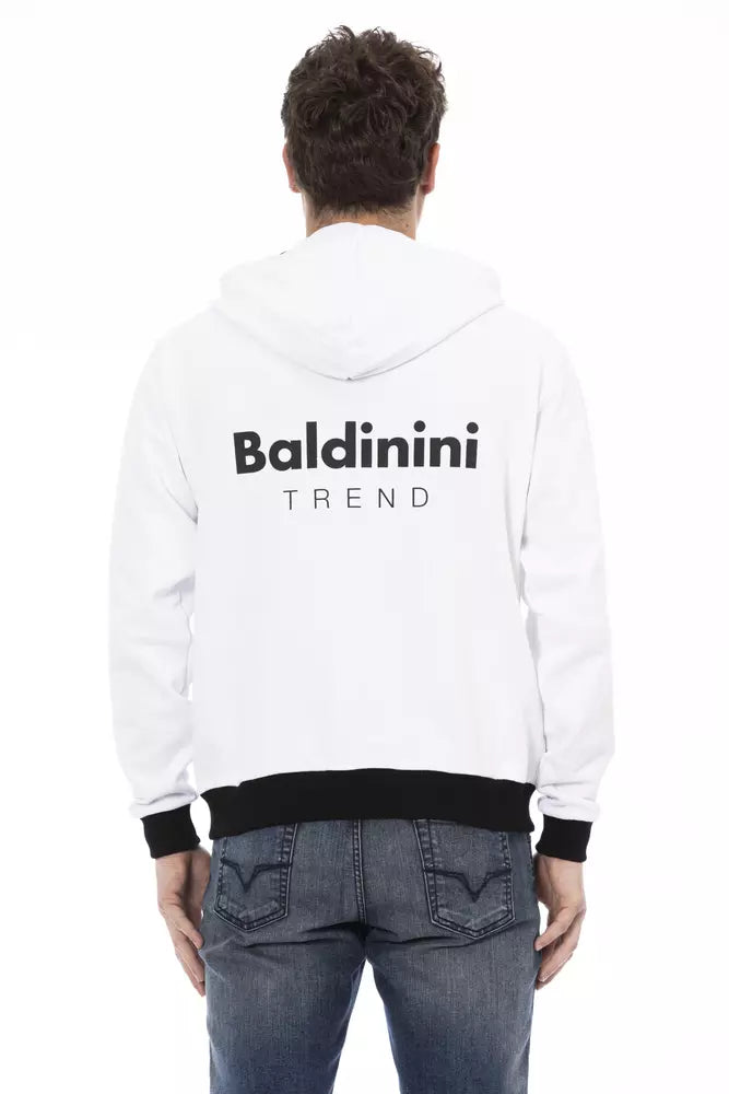 Baldinini Trend White Cotton Men's Hoodie