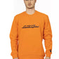 Automobili Lamborghini Orange Cotton Men Sweater