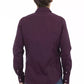 Baldinini Trend Bordeaux Cotton Men Shirt