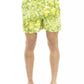 Just Cavalli Green Polyester Men Swimwear