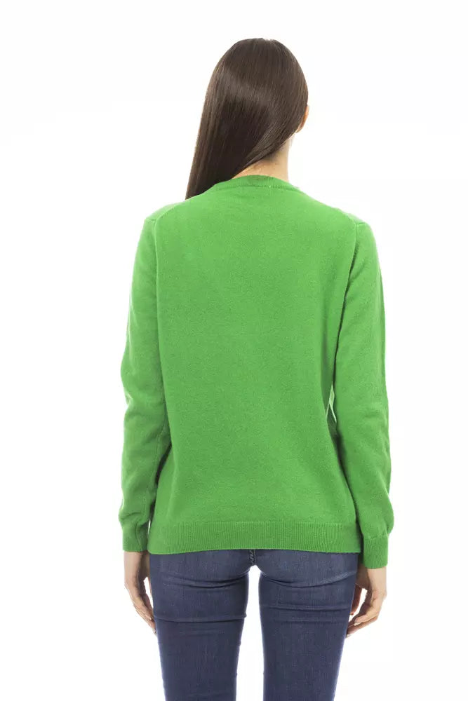 Baldinini Trend Green Wool Women Sweater