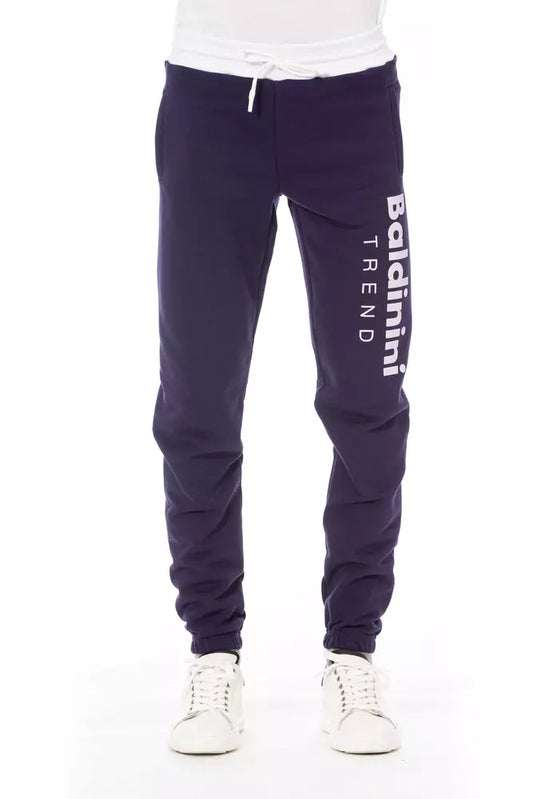 Baldinini Trend Purple Cotton Men's Sport Pant