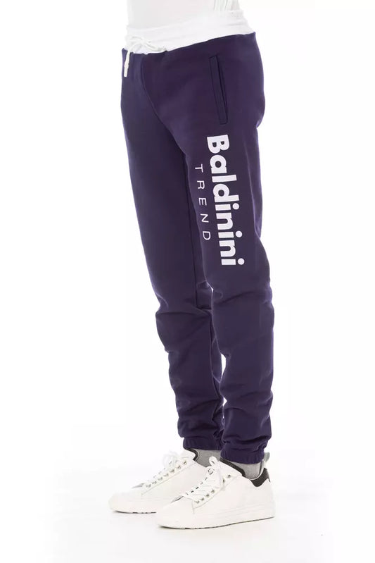 Baldinini Trend Purple Cotton Men's Sport Pant