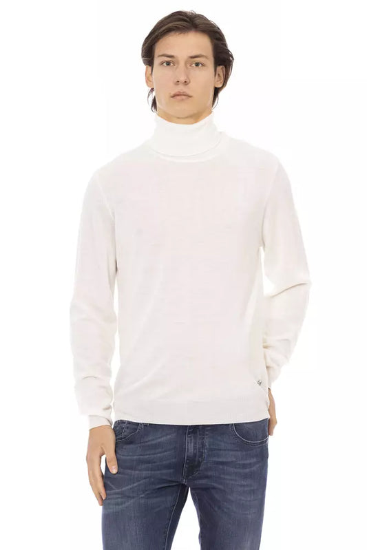 Baldinini Trend White Fabric Men Sweater