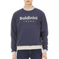 Baldinini Trend Blue Cotton Men Sweater