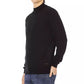 Baldinini Trend Black Fabric Men Turtleneck Sweater