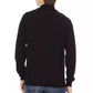 Baldinini Trend Black Fabric Men Turtleneck Sweater