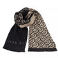 Philipp Plein Elegant Monogram Fringed Scarf