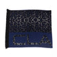 Cavalli Class Blue Wool Men Scarf