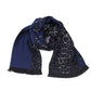 Cavalli Class Blue Wool Men Scarf