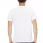 Bikkembergs Elegant White Front Print T-Shirt