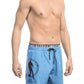 Bikkembergs Light Blue Polyester Men Swim Short